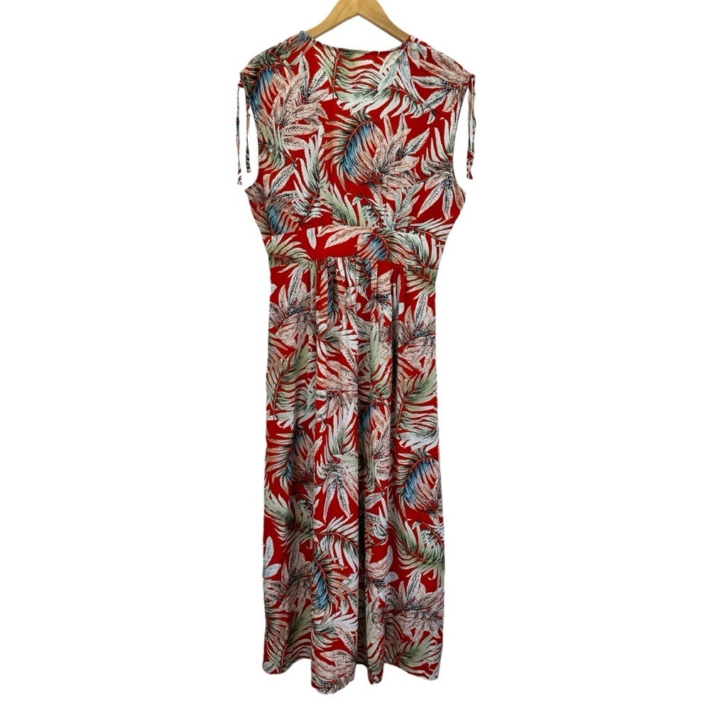 NWT Easel Palm Leaf Printed Button Front Duster E… - image 2